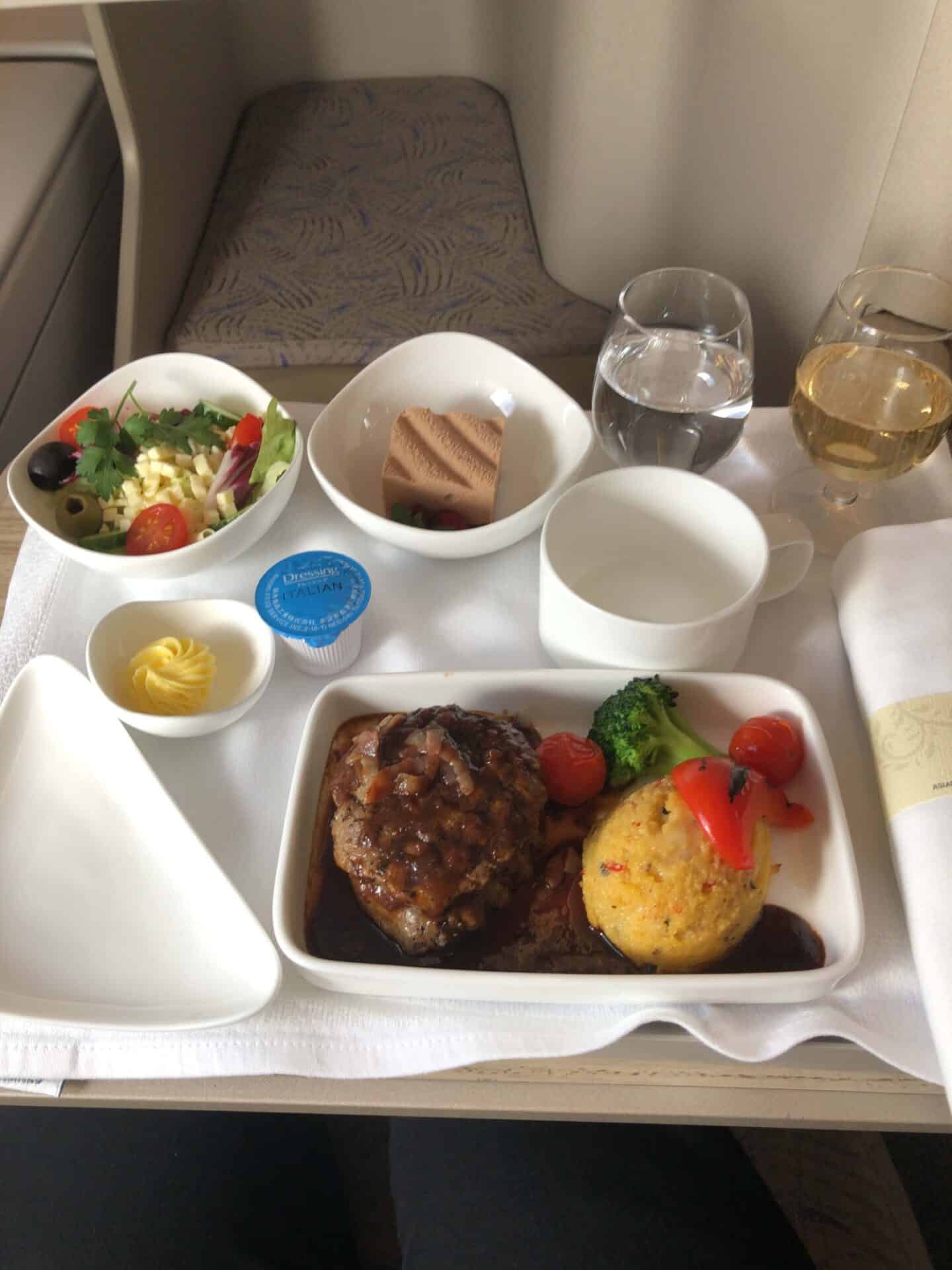 成田→ソウル路線ビジネスクラス機内食