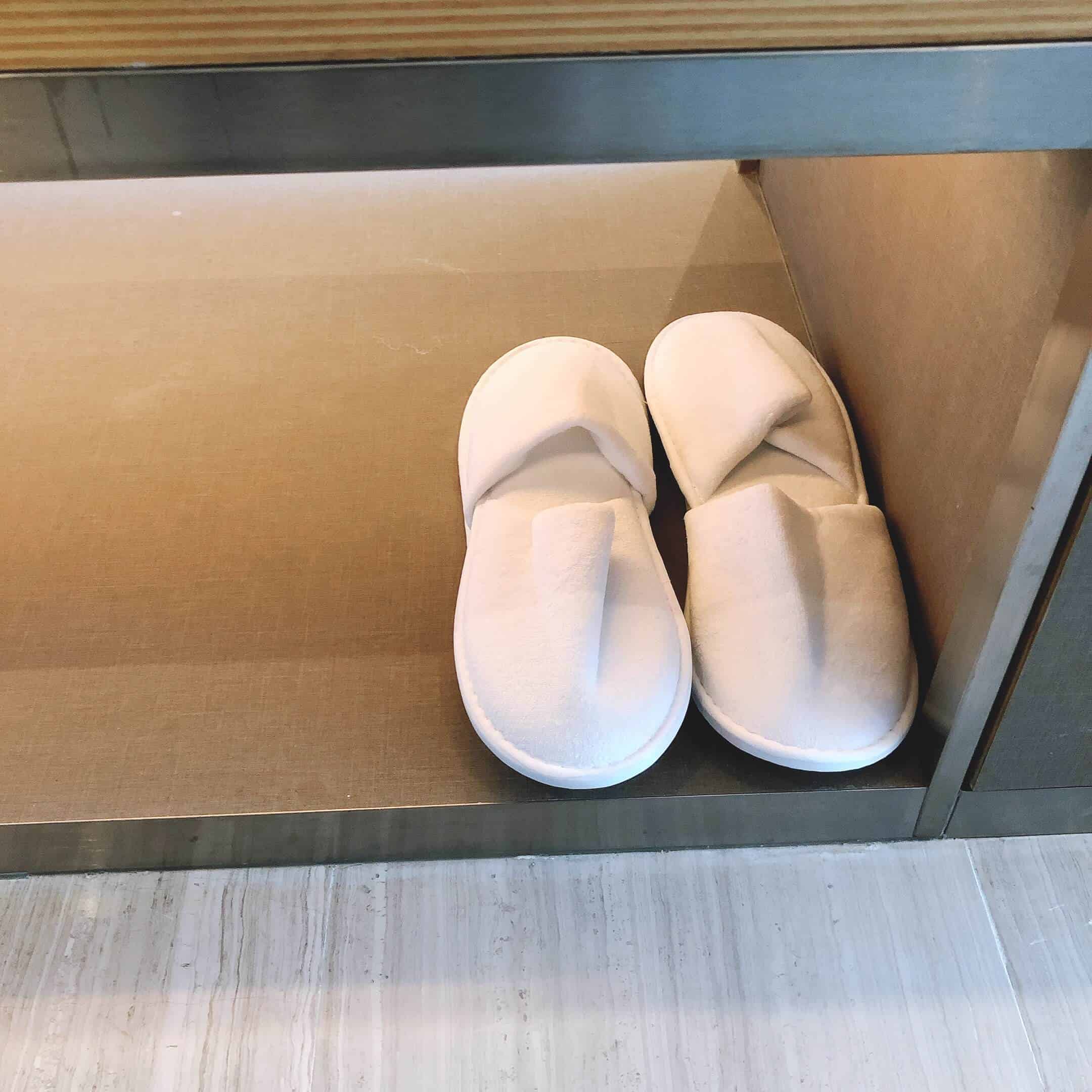 ふかふかしているスリッパ