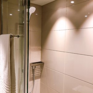 シャワールームのみでバスタブなし