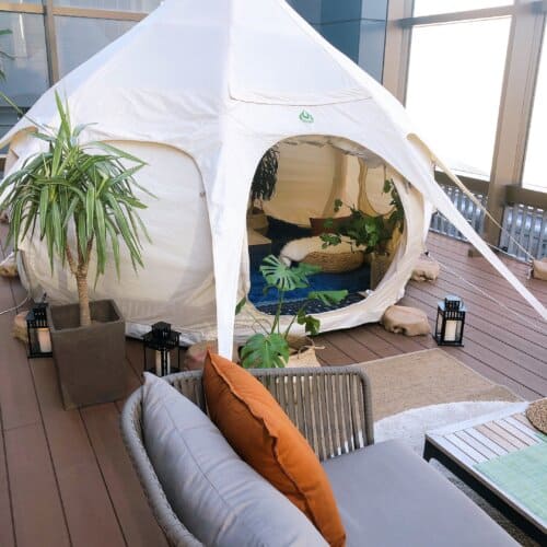 ルーフトップテラスのイベントの様子