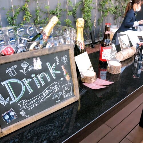ルーフトップバーのドリンク