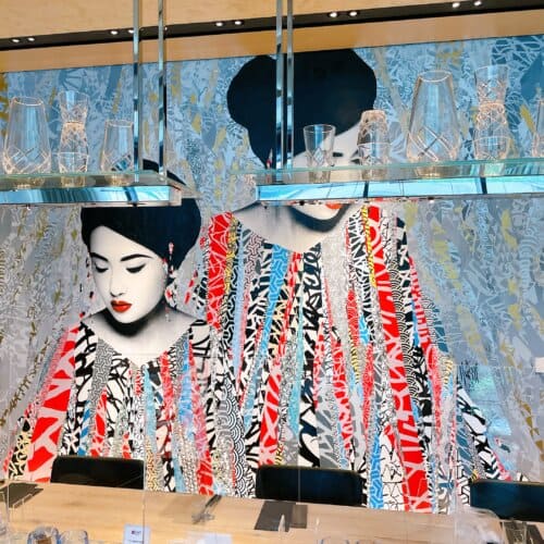 レストランに飾られているアート