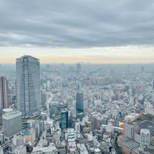 クラブラウンジから見た東京のシティービュー