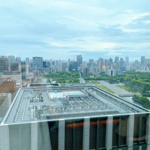 居外苑ビュールームから眺めるお部屋の景色