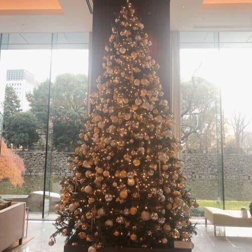 ロビーに飾られていたクリスマスツリー