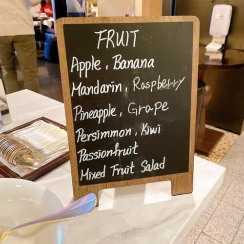 提供されているフルーツの種類