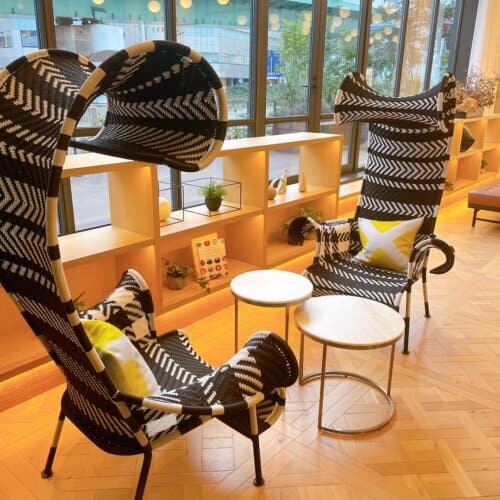 コミューナルラウンジにあるおしゃれなイス