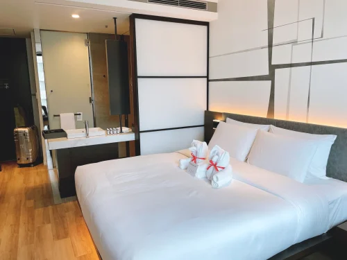 キングサイズのベッド