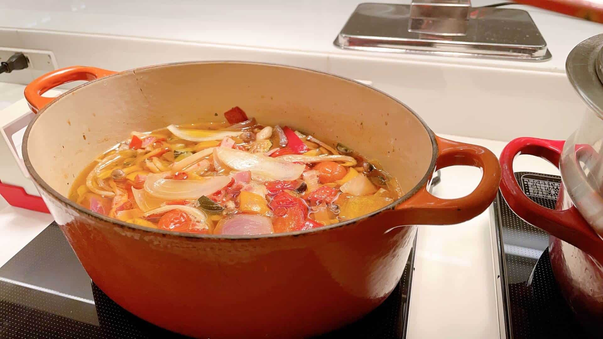 野菜とベーコンのアーリオ・オーリオ 