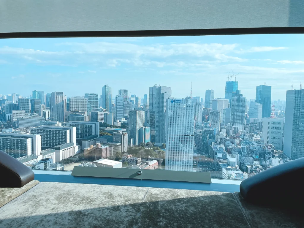 ラウンジから見た赤坂方面の景色