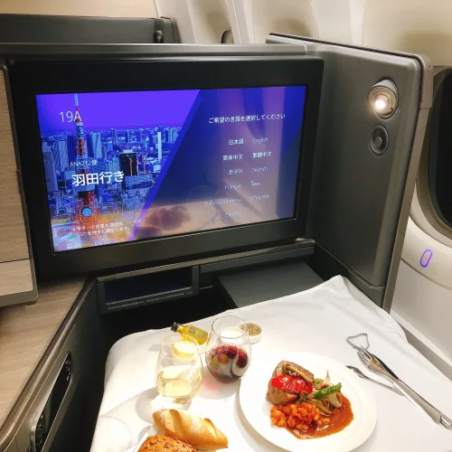 羽田ーロンドン線で提供された機内食