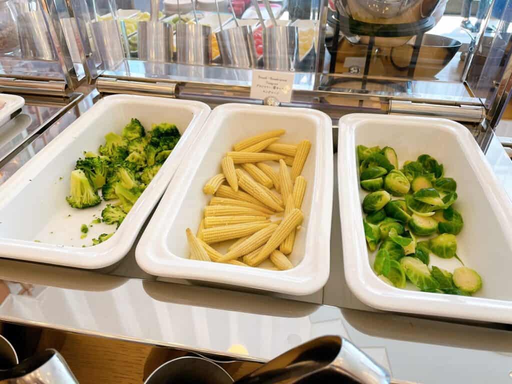 ブロッコリー、ヤングコーン、芽キャベツなど