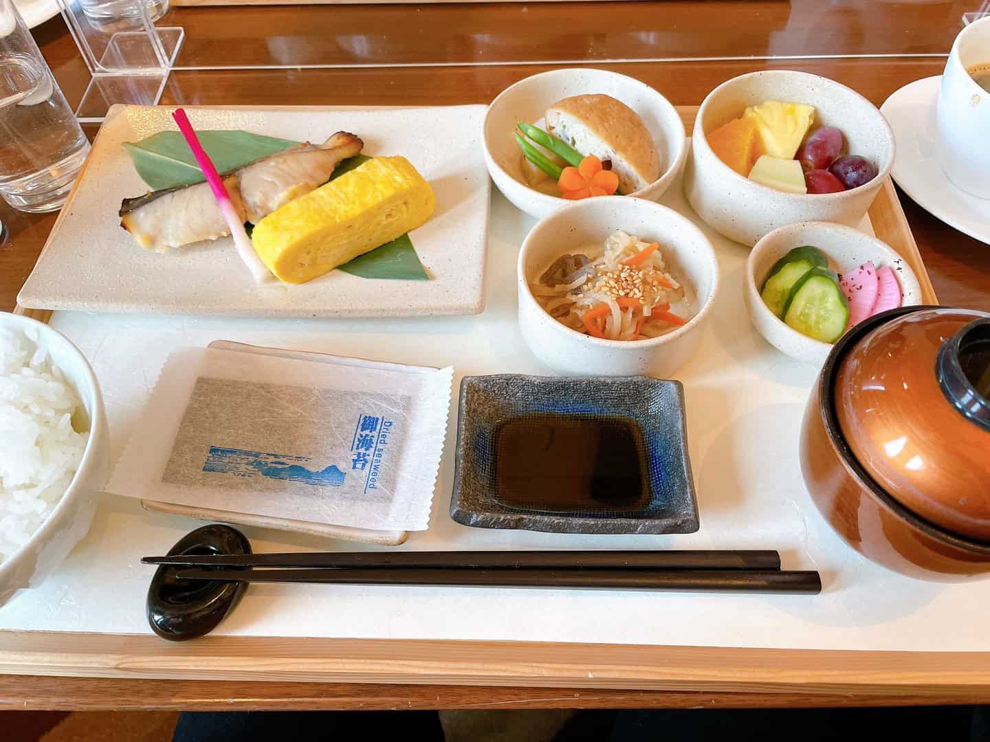 ワンプレートで提供された和食メニュー