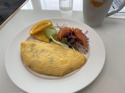 出来上がったオムレツ