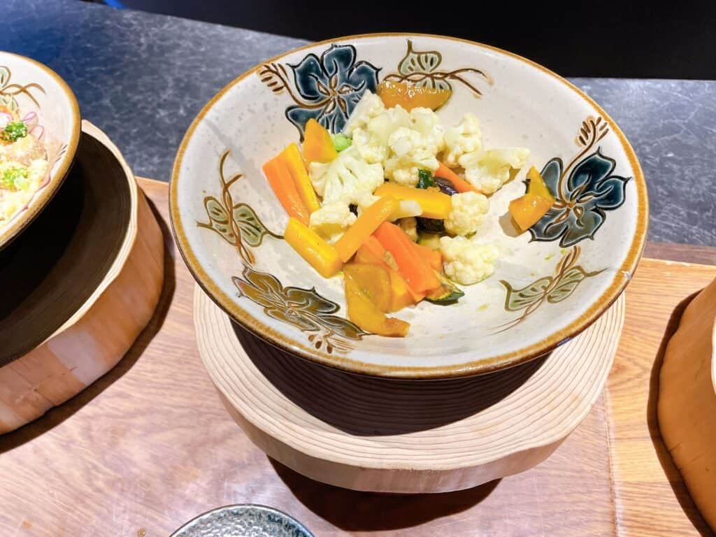 カレー風味のボイル野菜