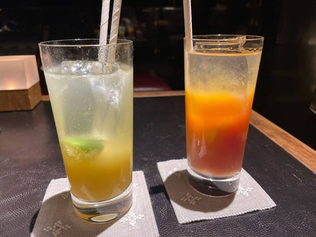 スタッフの方に作っていただいたオリジナルカクテル