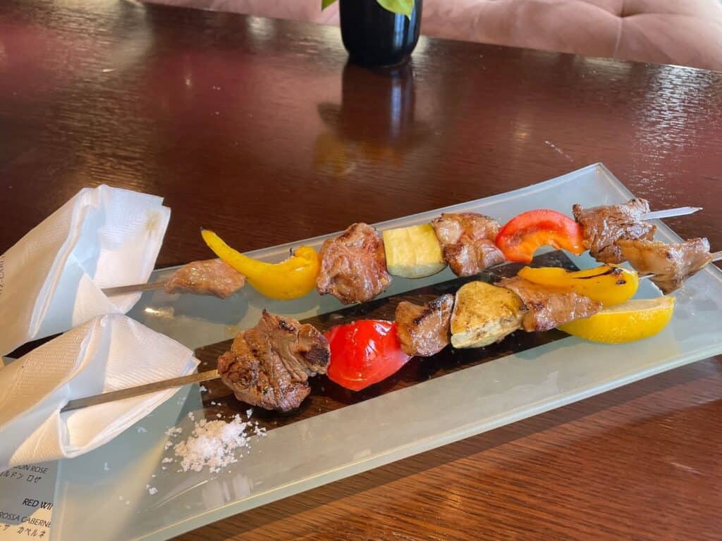 バーベキュースタイルの串焼き