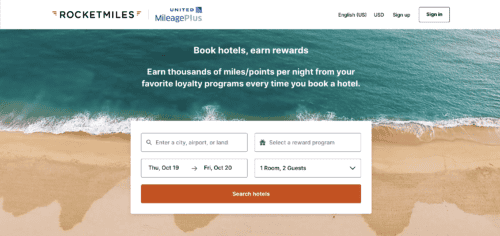 ロケットマイルズホームページ