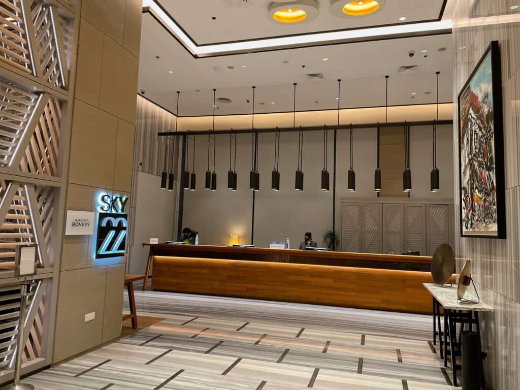 コートヤードマリオットシンガポールノベナのレセプション