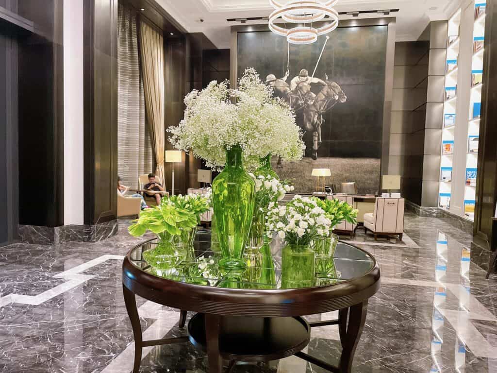 ロビーに飾られていた生花