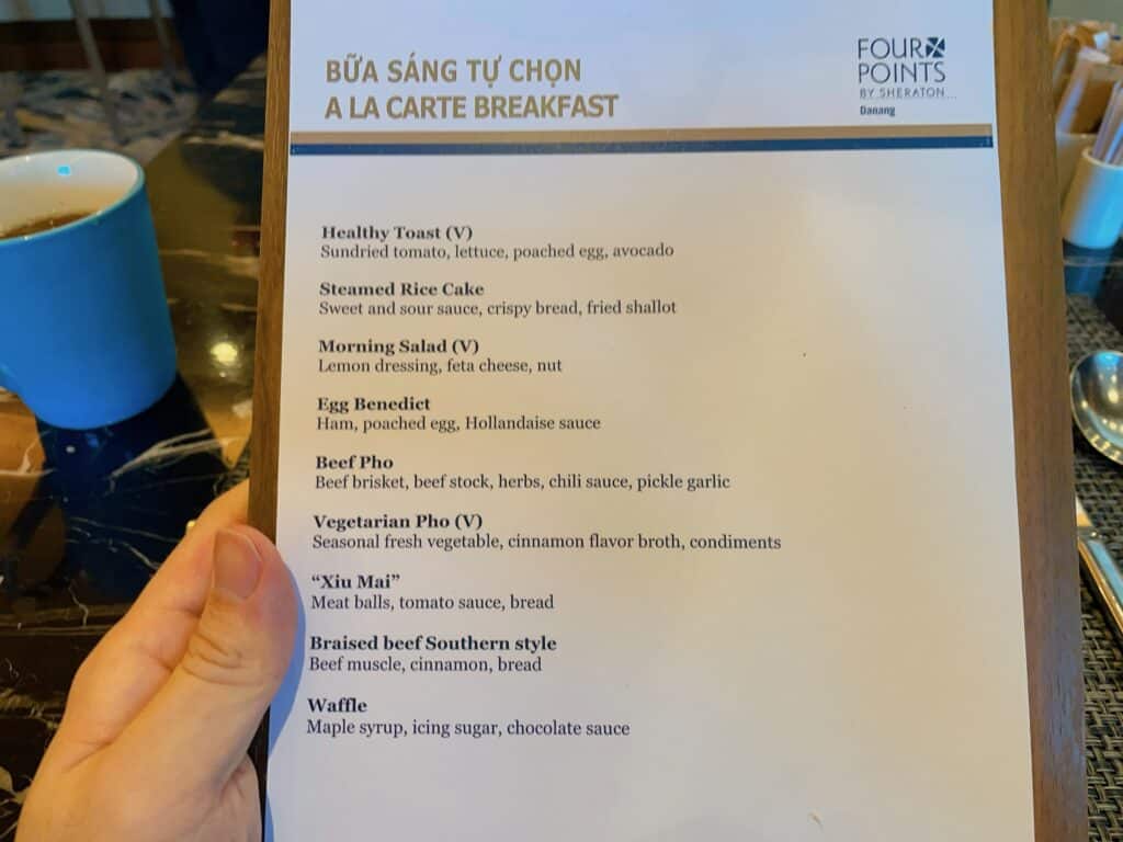 アラカルトメニュー表