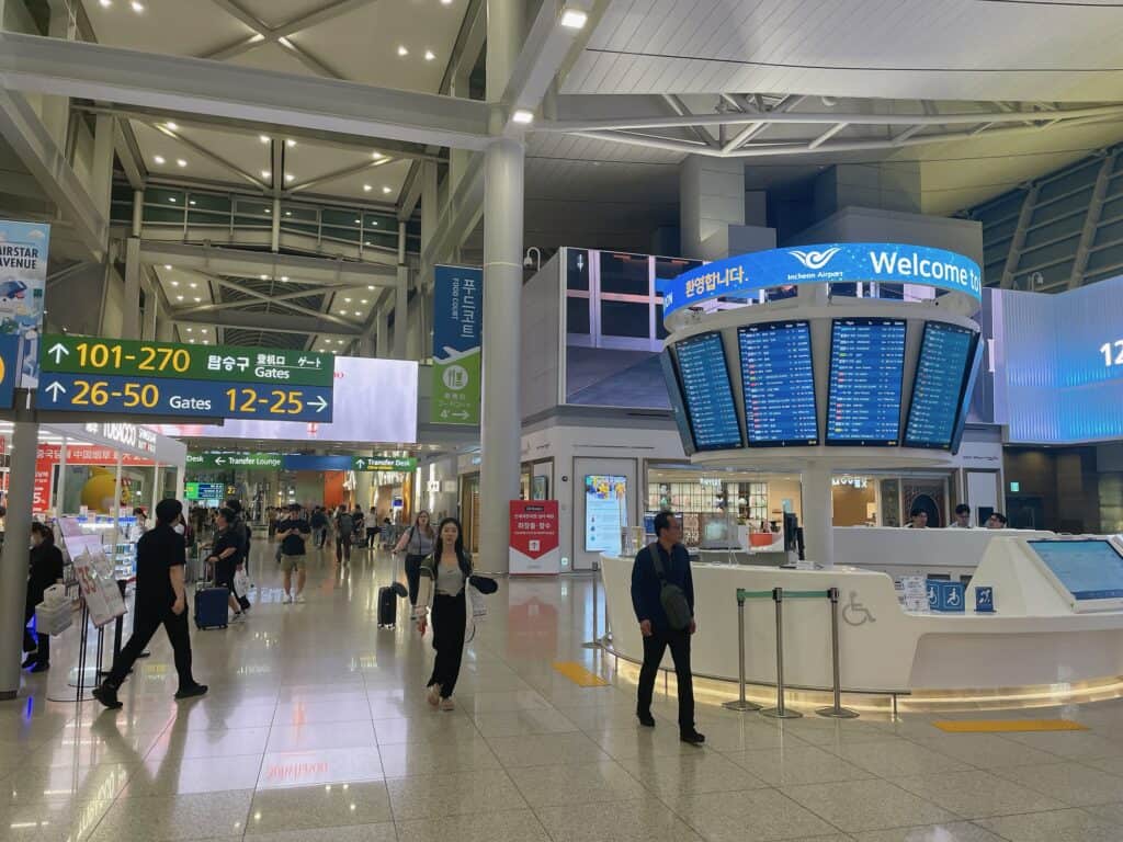 仁川空港制限区域内