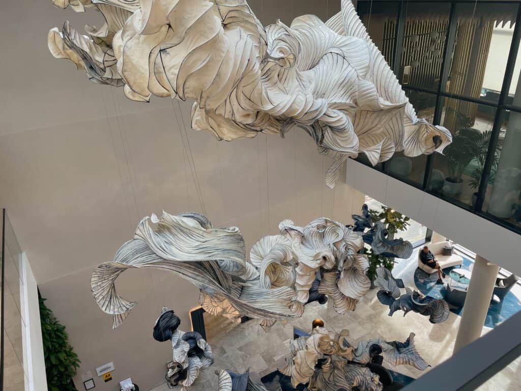 4階から撮影したウェスティンロンドンシティのロビー