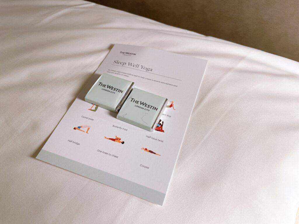 ターンダウンで提供されたチョコレート