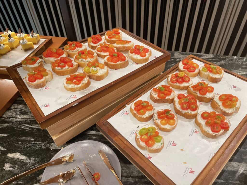 ティータイムに提供されたカナッペ