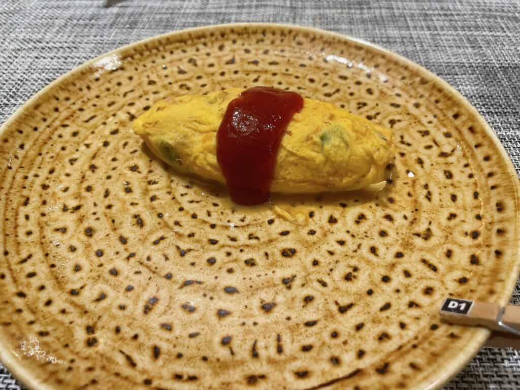 注文したオムレツ