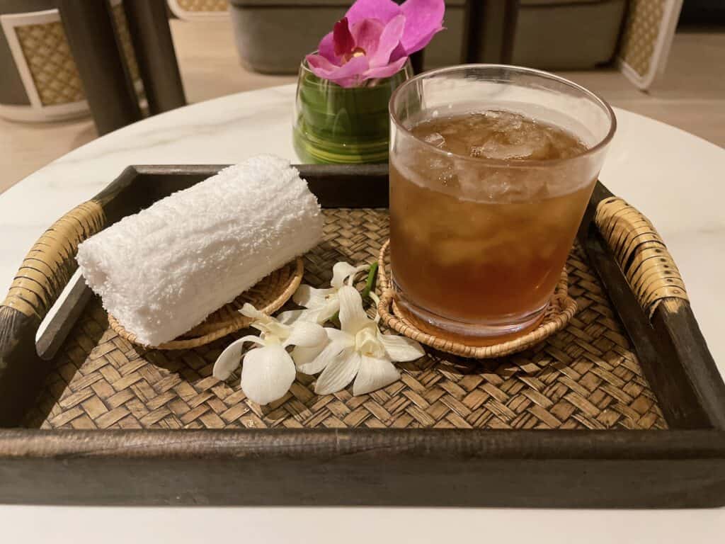 スパでいただいた無料のドリンク