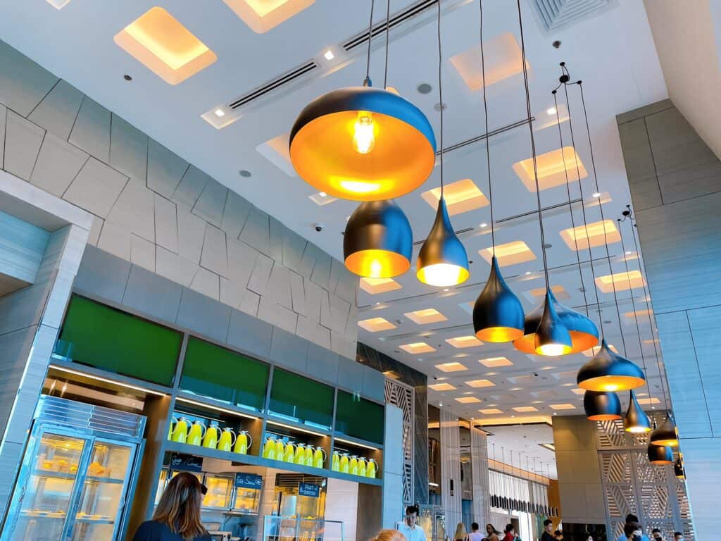 コートヤードマリオットシンガポールノベナの朝食会場