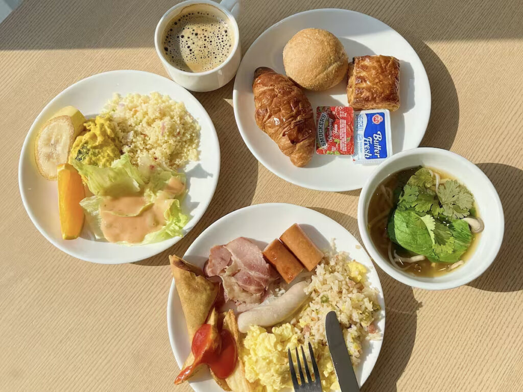 ホリデイインエクスプレスソウルホンデの無料の朝食