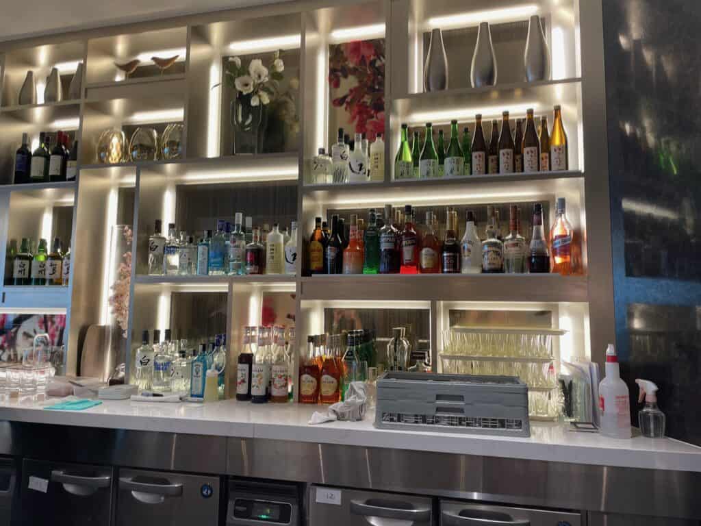 デルタスカイクラブのバーカウンター