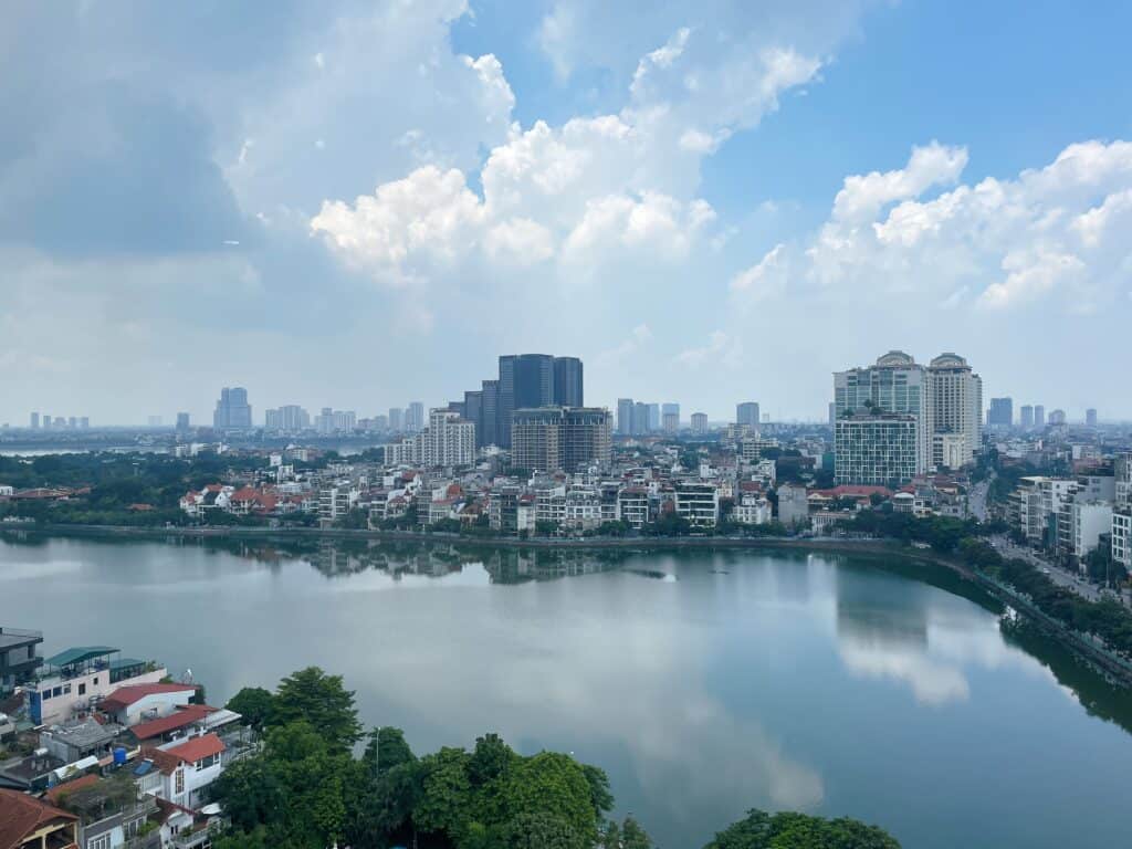 ラウンジから見える西湖