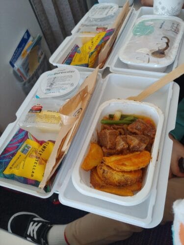 鹿児島→ソウル線で提供された大韓航空の機内食