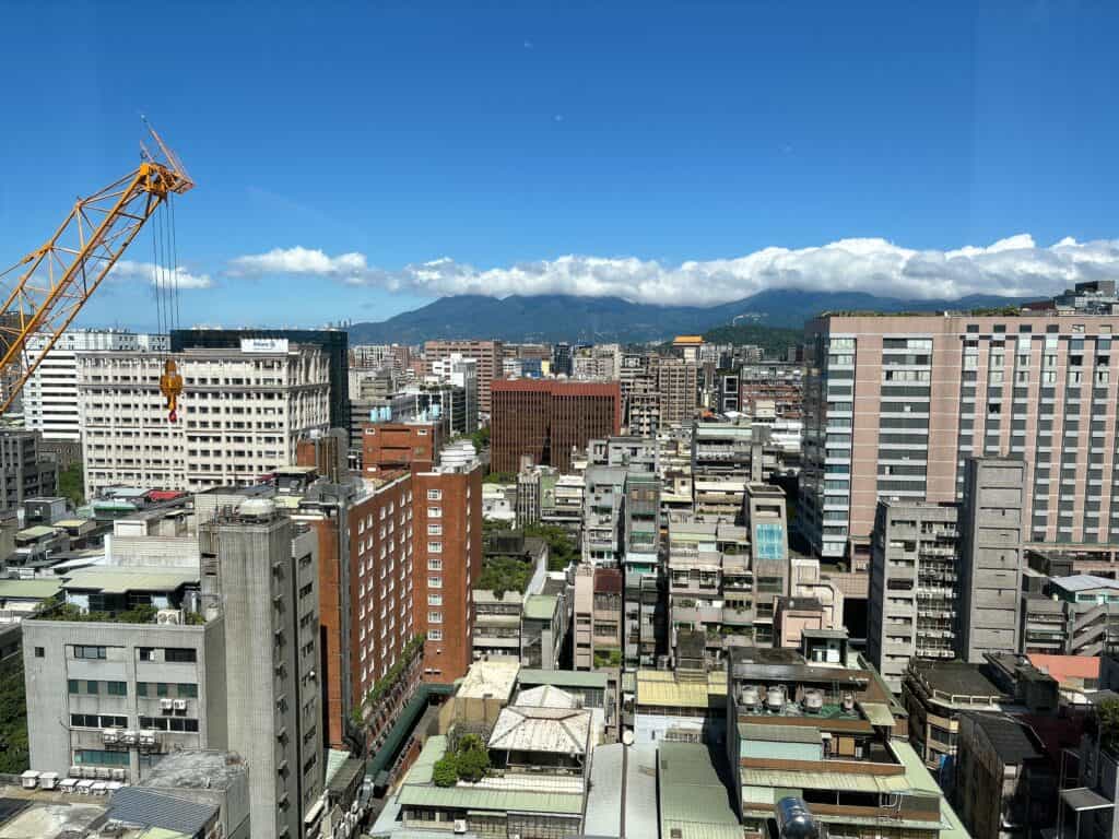 オークラプレステージ台北の客室からの眺望