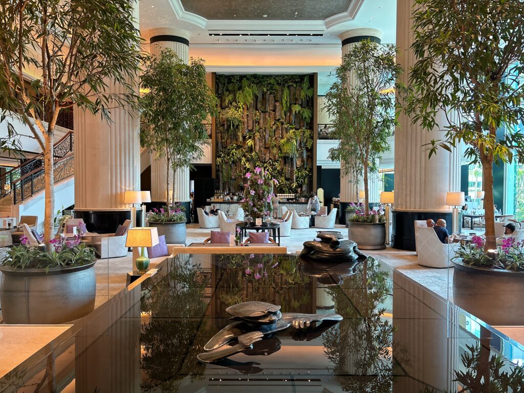 シャングリラシンガポールのロビーラウンジ