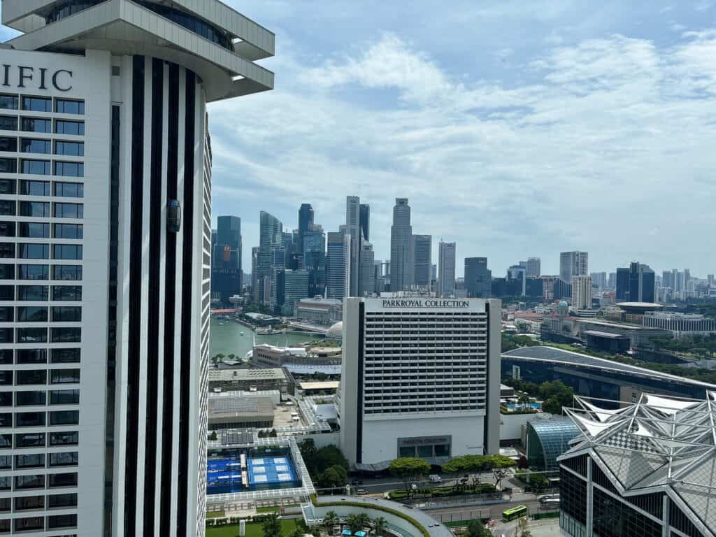 コンラッド センテニアル シンガポールの客室からの眺望