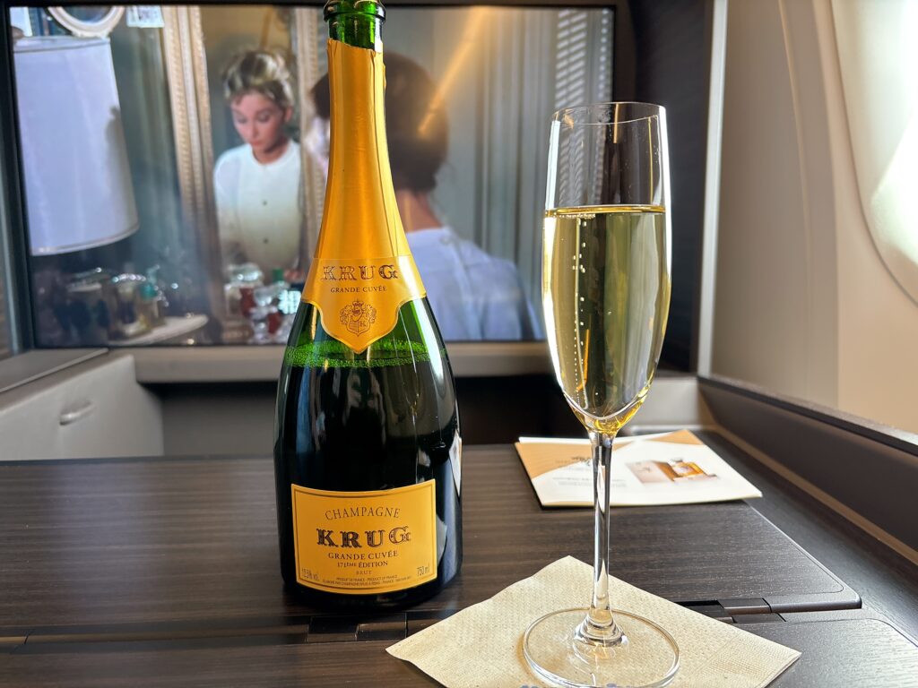 ANAファーストクラスで提供されたKRUG