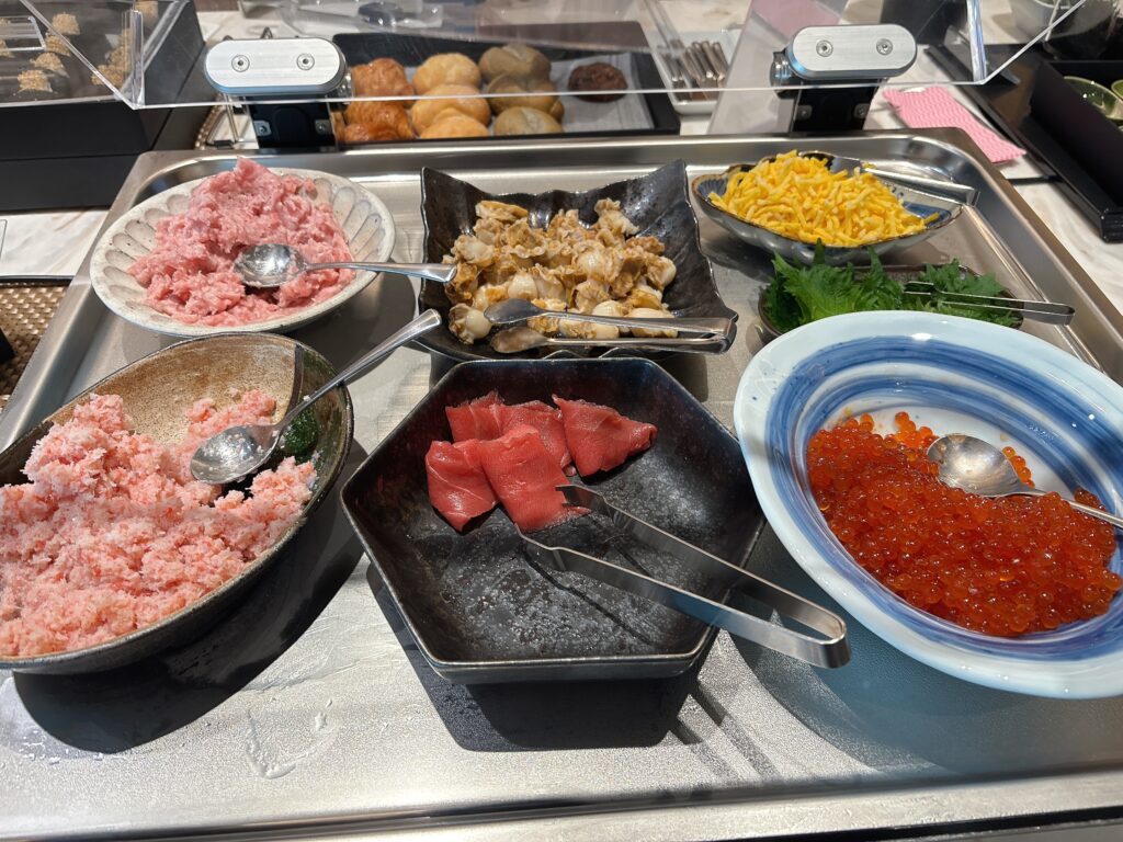 海鮮ビュッフェのラインナップ