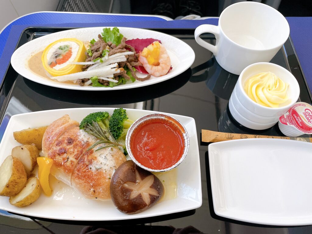 ソウル金浦→羽田便のビジネスクラス機内食