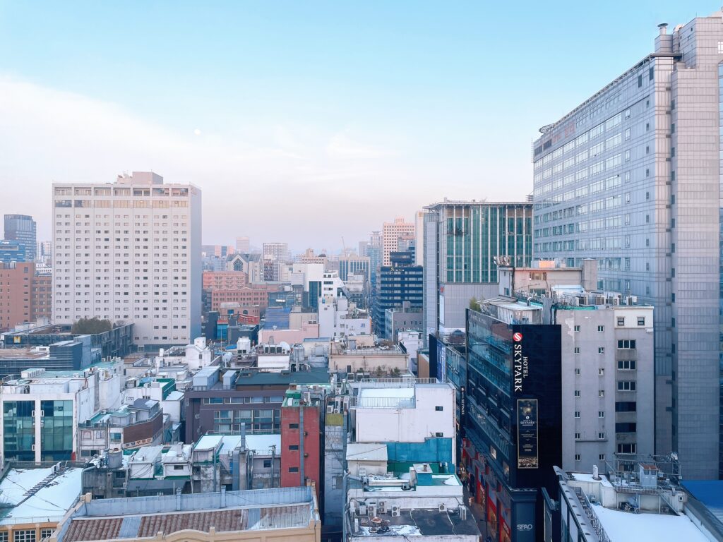 ルメリディアンソウル明洞のお部屋からの眺望