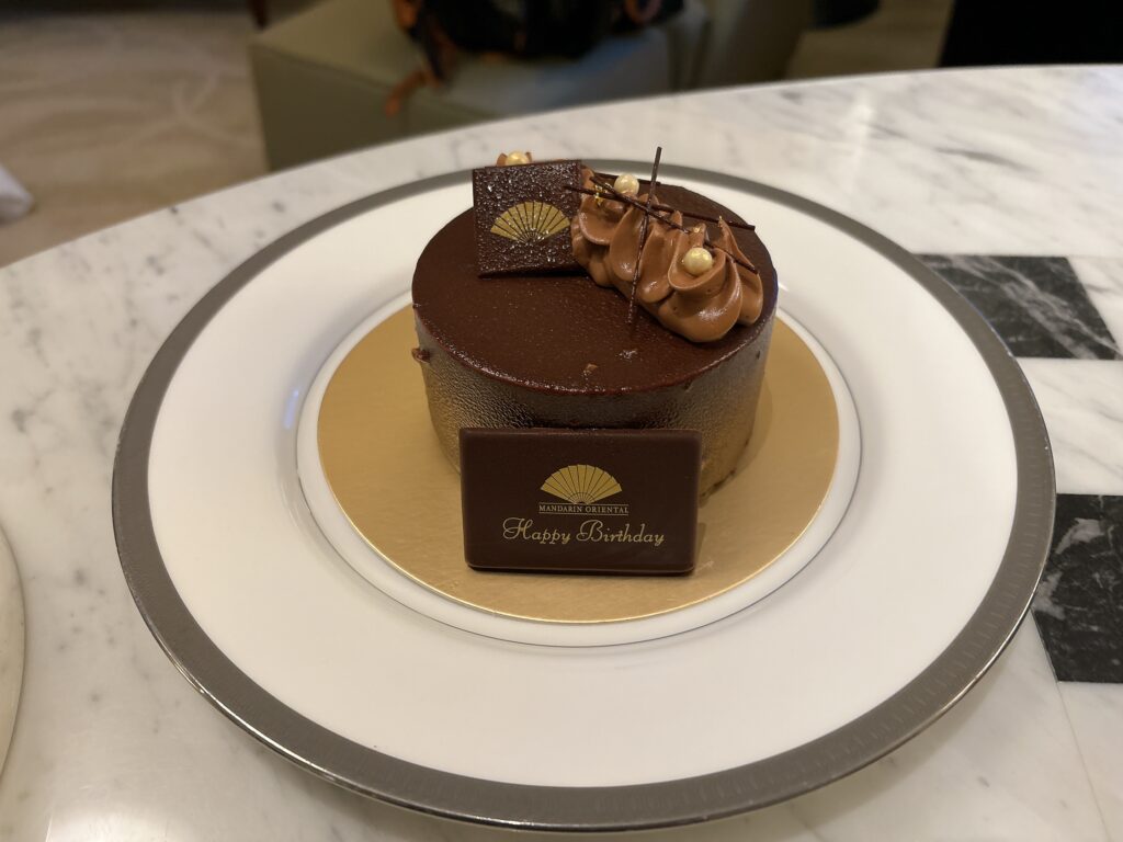 マンダリンオリエンタル台北のチョコレートケーキ
