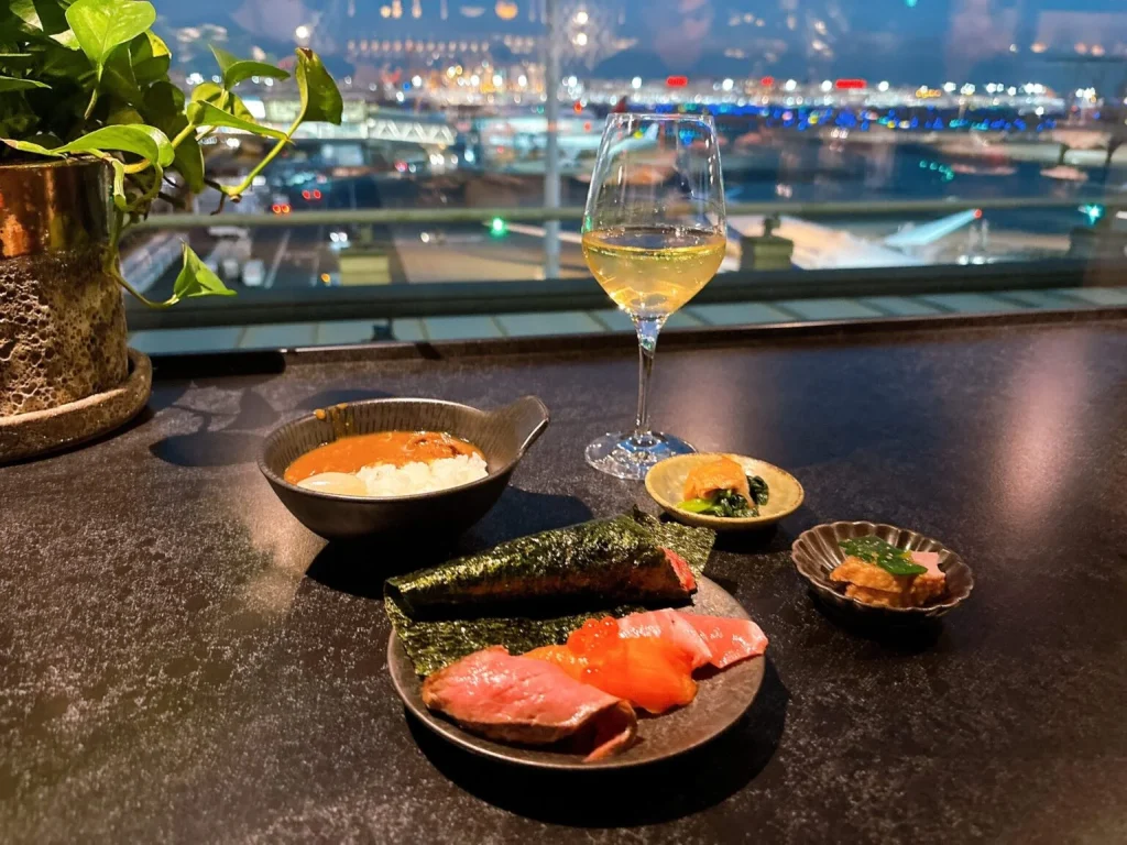 羽田空港センチュリオンラウンジで提供されるお鮨