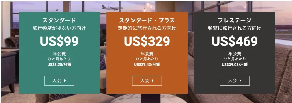 プライオリティパスの会員ランク