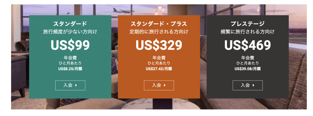 プライオリティパスの会員ランク