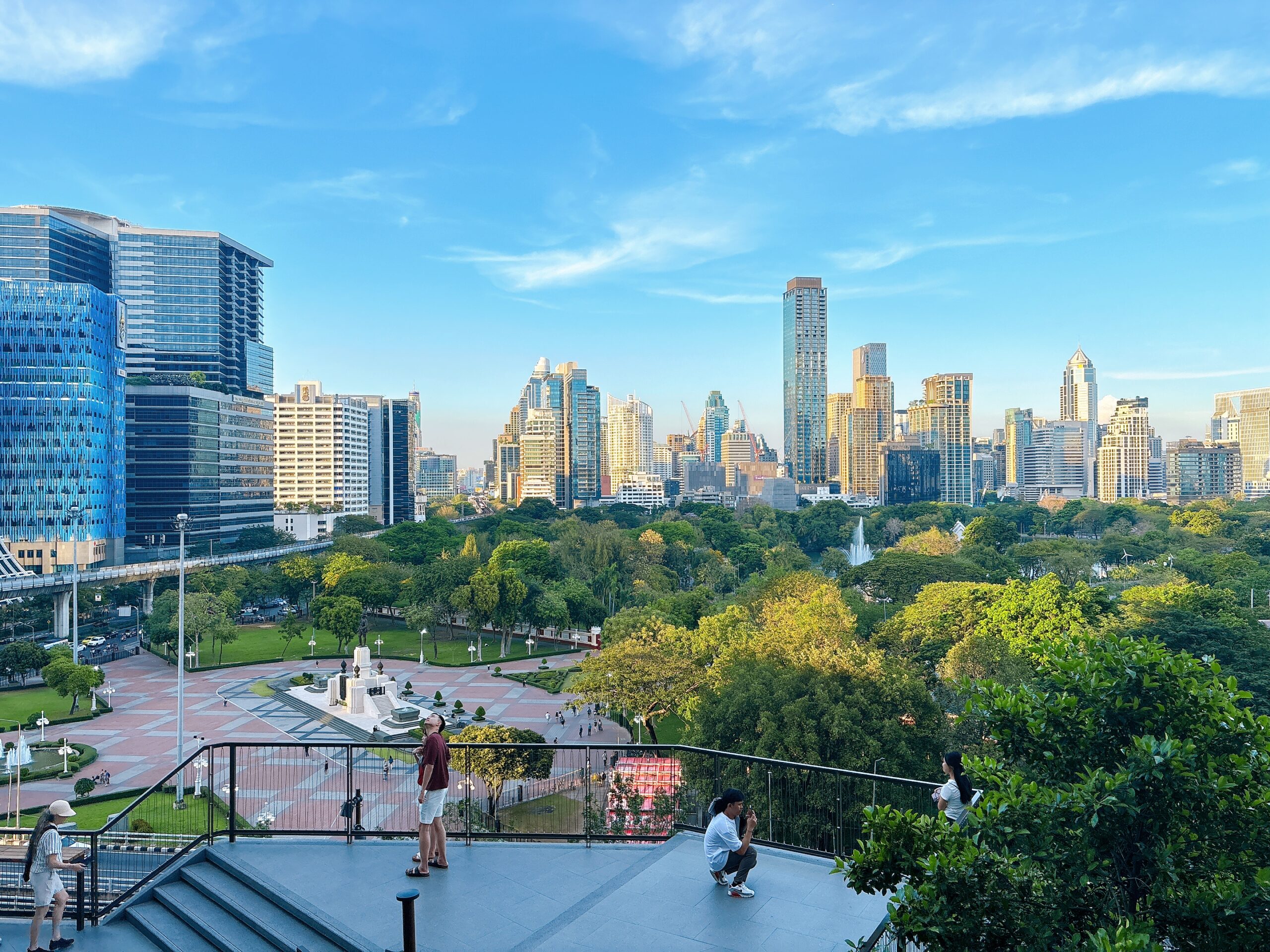 バンコクに旅行している様子